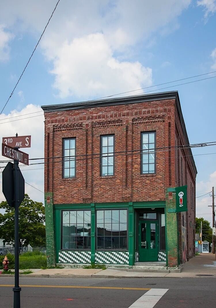 The Layman Drug building at 1128 Third Ave. S in Chestnut Hill