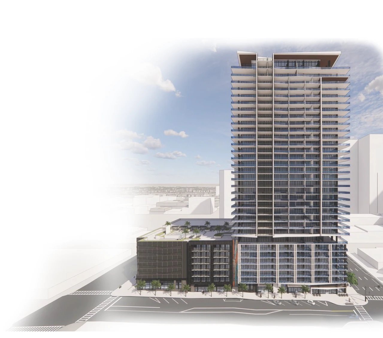 Official rendering of the 3rd & 3rd tower from the project's leasing website