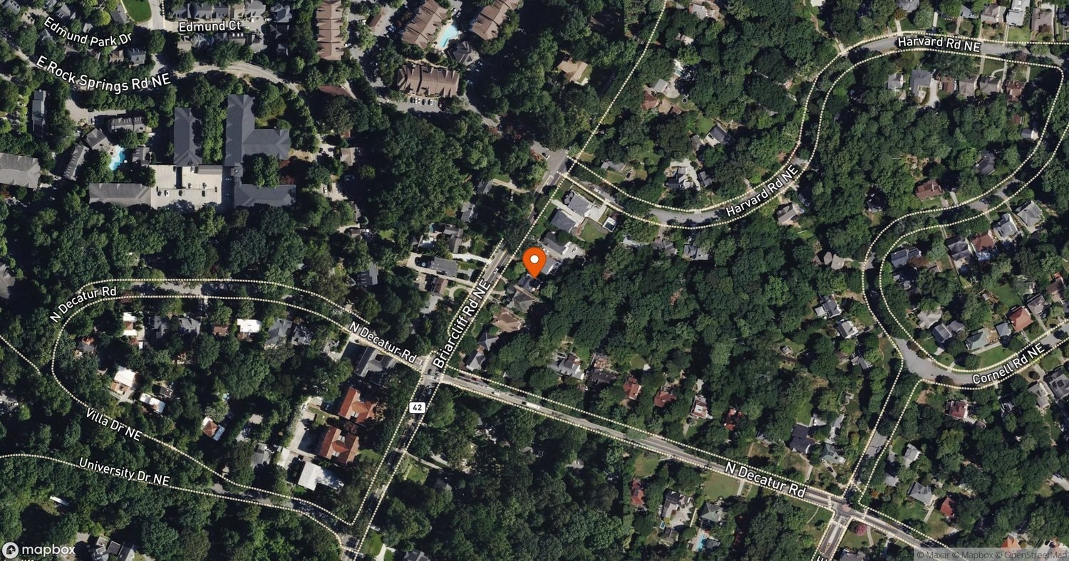 Site of Moody deck at 1361 BRIARCLIFF RD, DeKalb County, GA