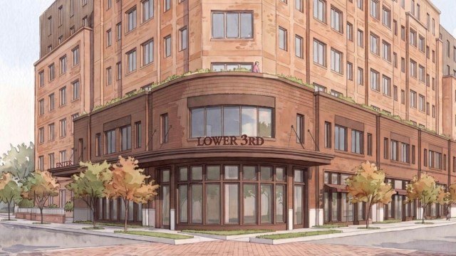 Close-up rendering of the Lower 3rd corner entry