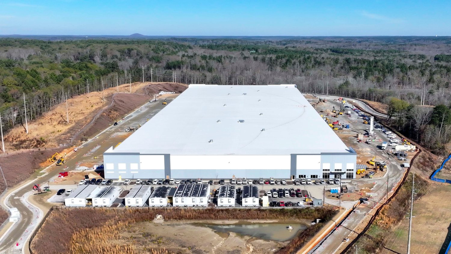 A recently completed data center facility in metro Atlanta, part of the region's record construction pipeline