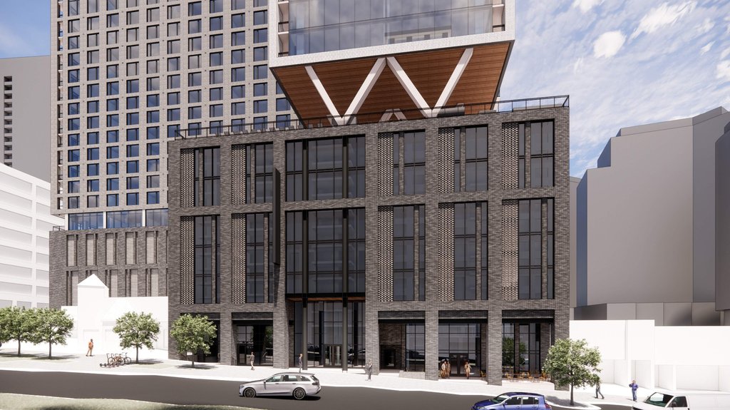 Hall Emery plans 22-story apartment tower on high-profile Music ...