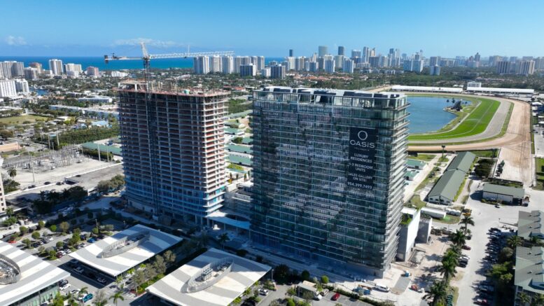 Oasis Hallandale's Final Residential Tower Tops Out In Hallandale Beach - Florida YIMBY