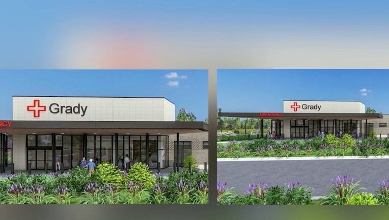 Renderings of the new Grady emergency department in South Fulton County