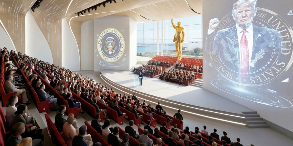 Trump shares renderings of his presidential library in Miami