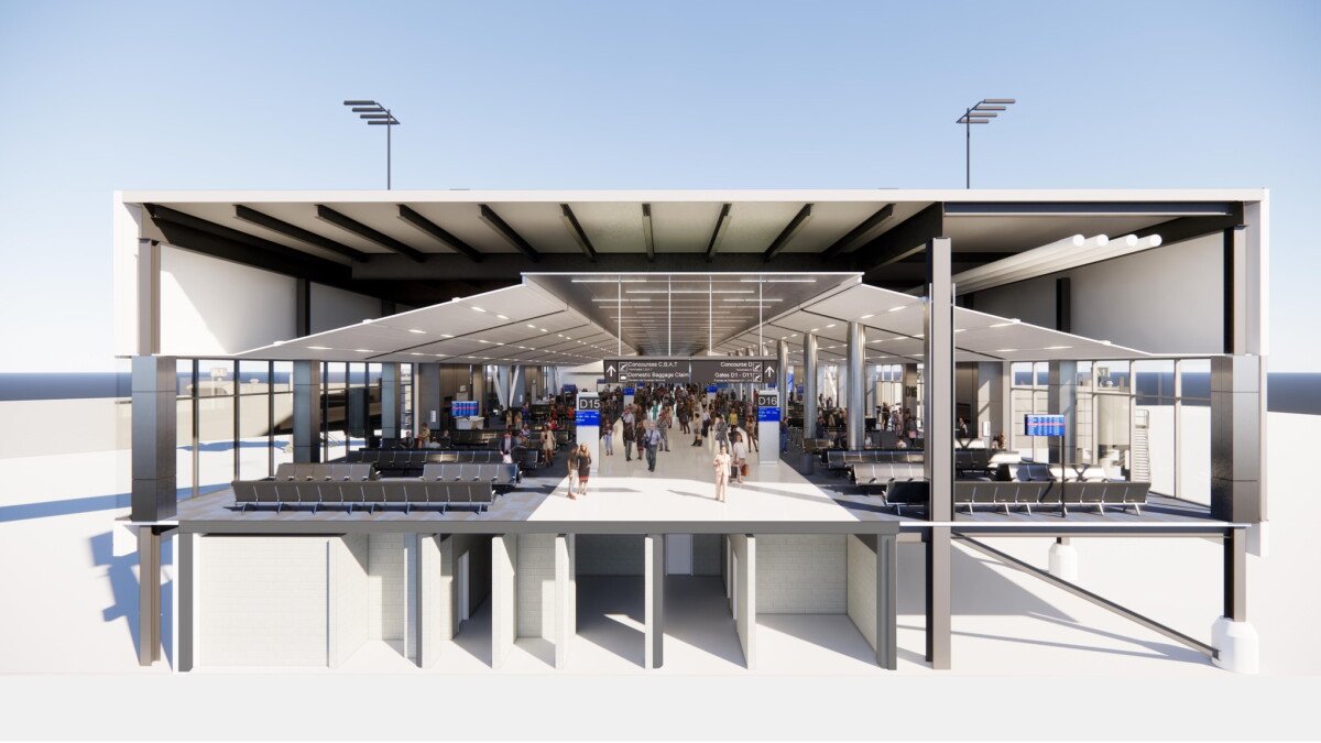 Cutaway rendering of the widened Concourse D at Hartsfield-Jackson, part of the ATLNext capital improvement program
