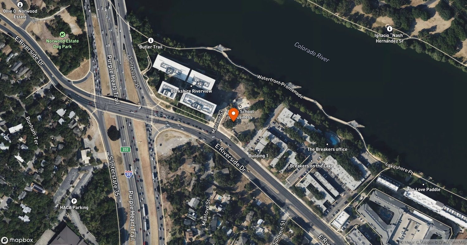 Site of 1404 East Riverside PUD & South Shore PUD Addition (Two 180-Foot Riverside Residential Towers) at 1404 E. Riverside Drive; 1712 E. Riverside Drive / 1705-1717 S. Lakeshore Blvd, Austin, TX 78741