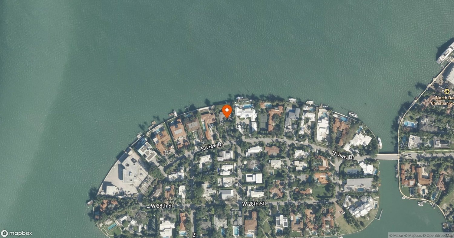 Site of Two Waterfront Miami Beach Teardowns at 1601 North View Drive, Miami Beach, FL
