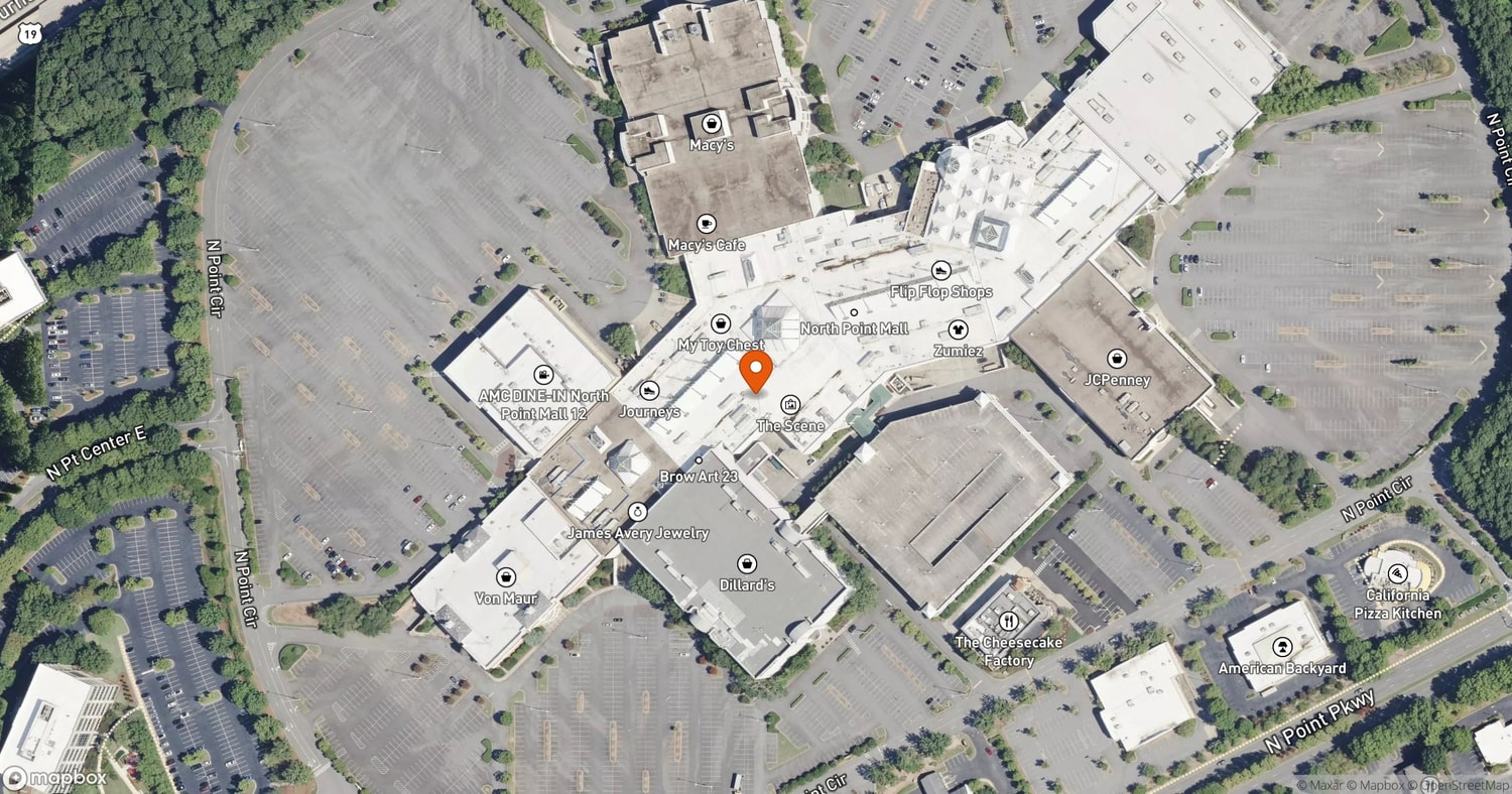 Site of North Point Mall Redevelopment (Hockey-Anchored Mixed-Use Village) at 1000 North Point Circle, Alpharetta, GA 30022