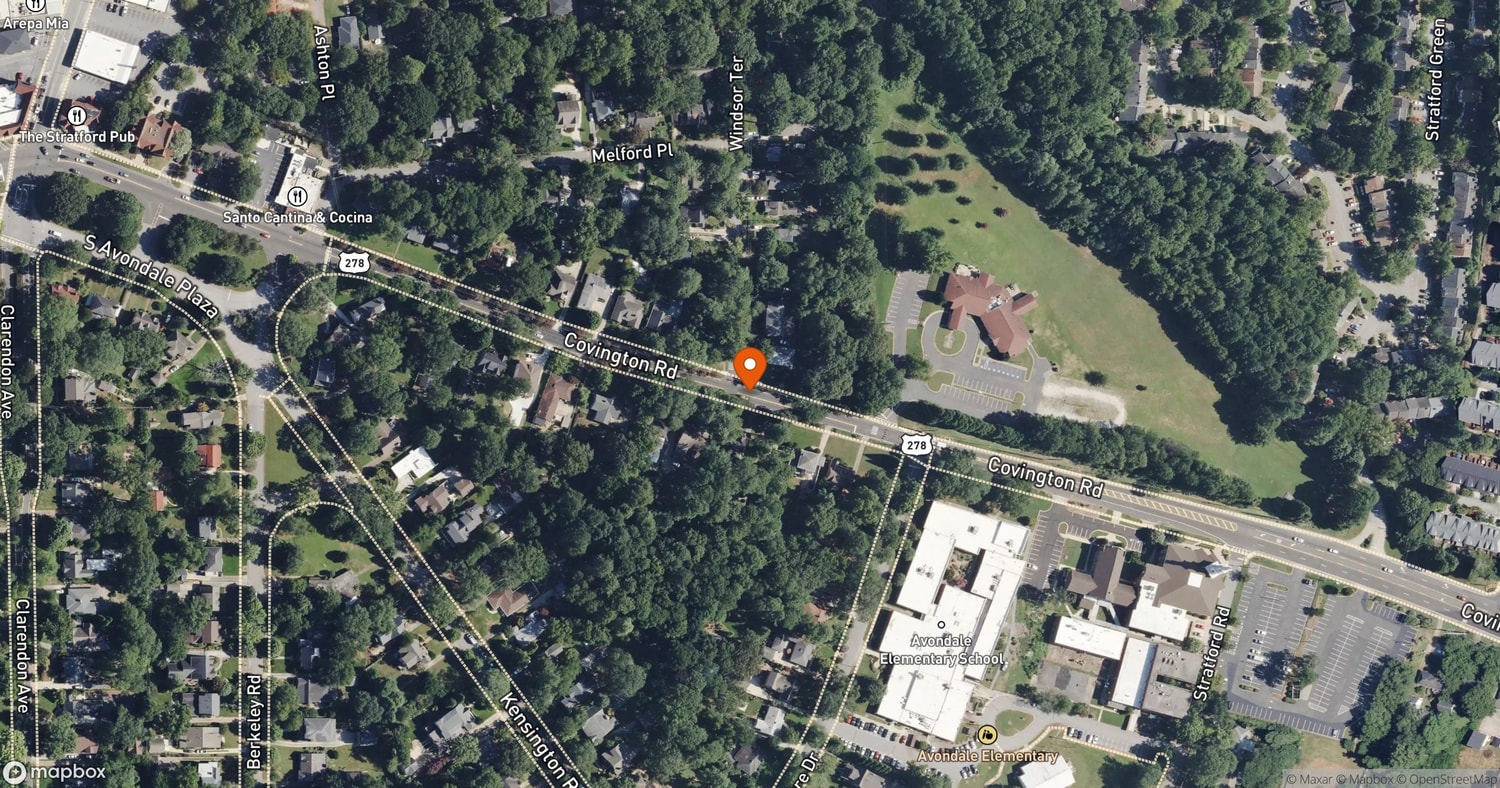 Site of Avondale Estates $350 Million Mixed-Use Plan at Downtown Avondale Estates, DeKalb County, Georgia