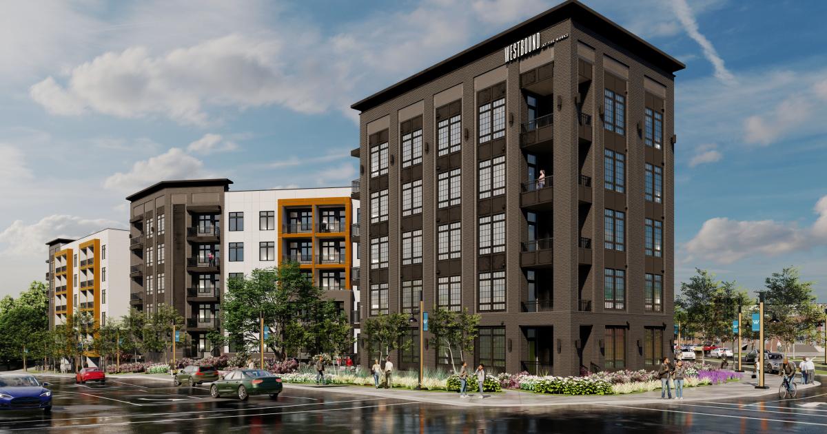 Images: Project now coined 'Westbound at The Works' tops out ...