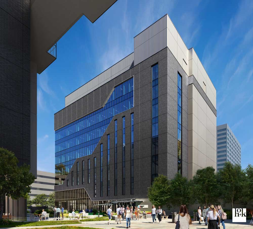 HOK rendering of the Georgia State University Research Tower at Decatur Street and Piedmont Avenue