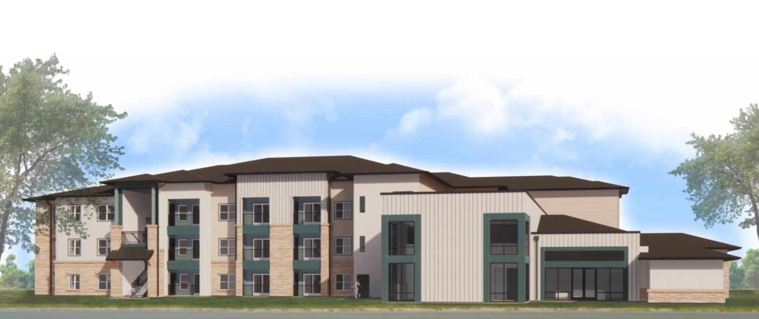 Rendering of the Strata apartment community on Bluff Springs Road in southeast Austin