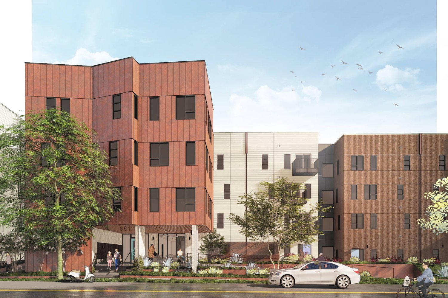 Rendering of Park24's street frontage along Joseph Avenue
