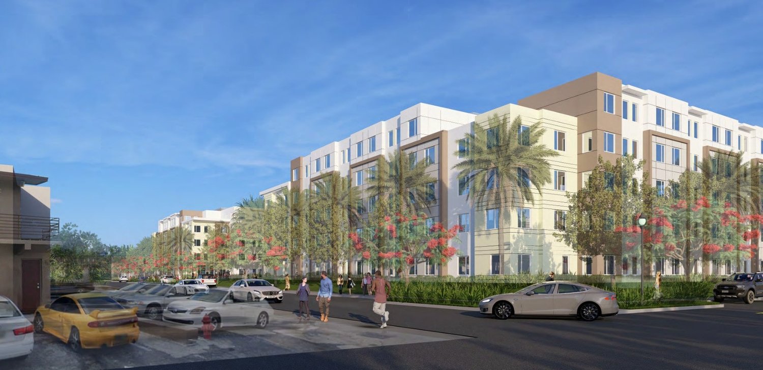 Rendering of Federal Apartments along the street frontage