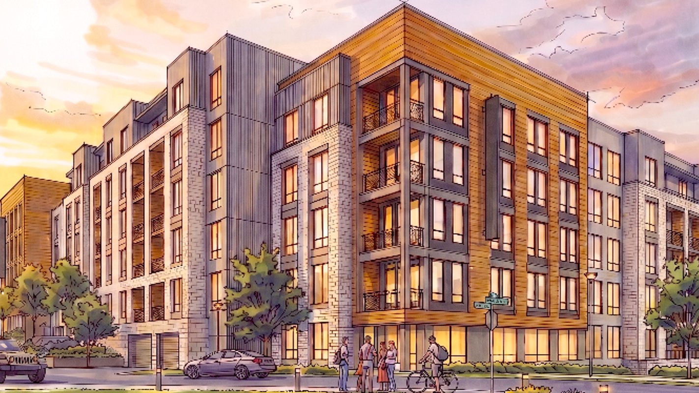 Rendering of the Ashford Green apartment building at 4170 Ashford Dunwoody Road