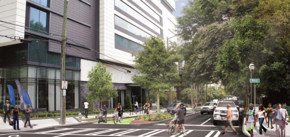 15 years in making, people-friendly Midtown street overhaul arrives | Urbanize Atlanta