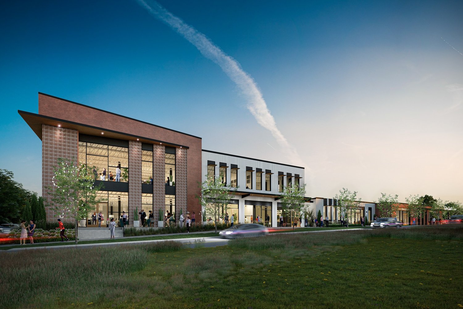 Rendering of the Breeze Block commercial building at 6100 Robertson Ave
