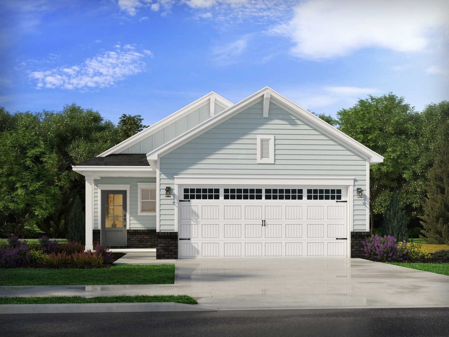 Rendering of a ranch-style home in Meritage Homes' Russell Grove community in Charlotte