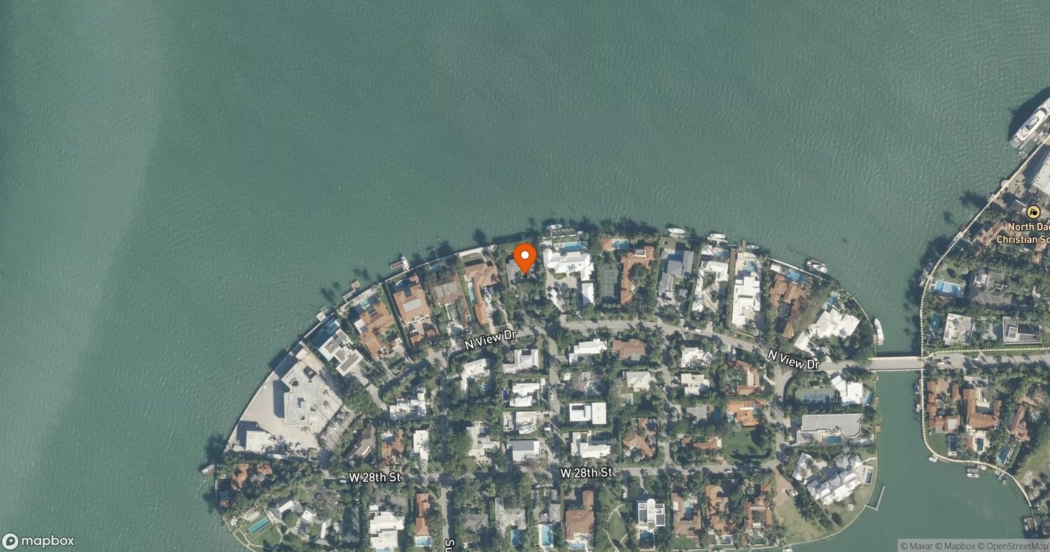 Site of Two Waterfront Miami Beach Teardowns at 1601 North View Drive, Miami Beach, FL 33140