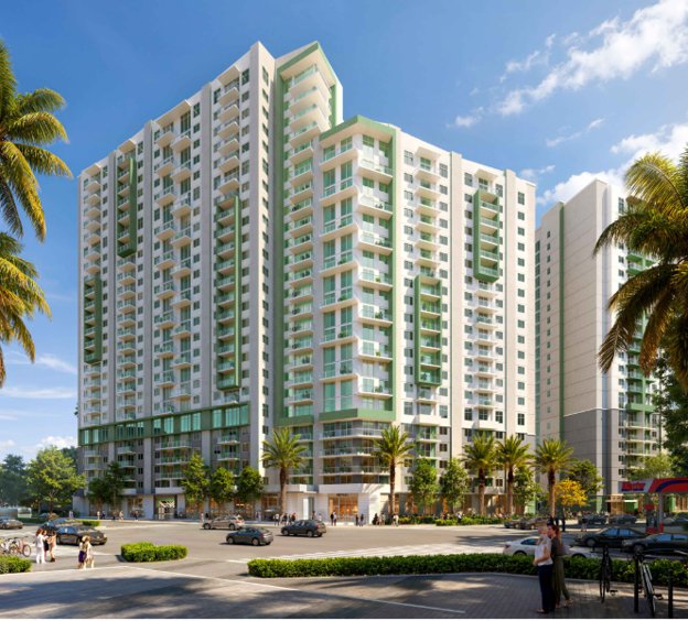 Rendering of the proposed second tower at Stirrup Plaza, 3150 Mundy Street, Coconut Grove