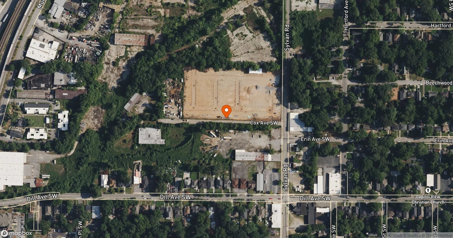 Site of Sylvan Road Redevelopment at 1313 Sylvan Road SW & 1215 Sylvan Road SW; parcels at 984, 985, and 997 Cox Avenue SW, Atlanta, GA