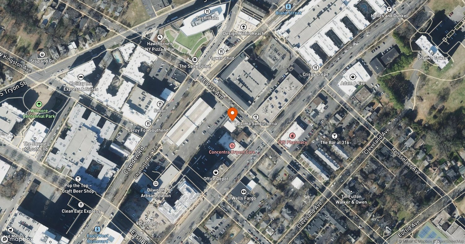 Site of Heatherwood South End Development (Miller Services Site) at 100 & 128 E. Park Ave., Charlotte, NC 28203