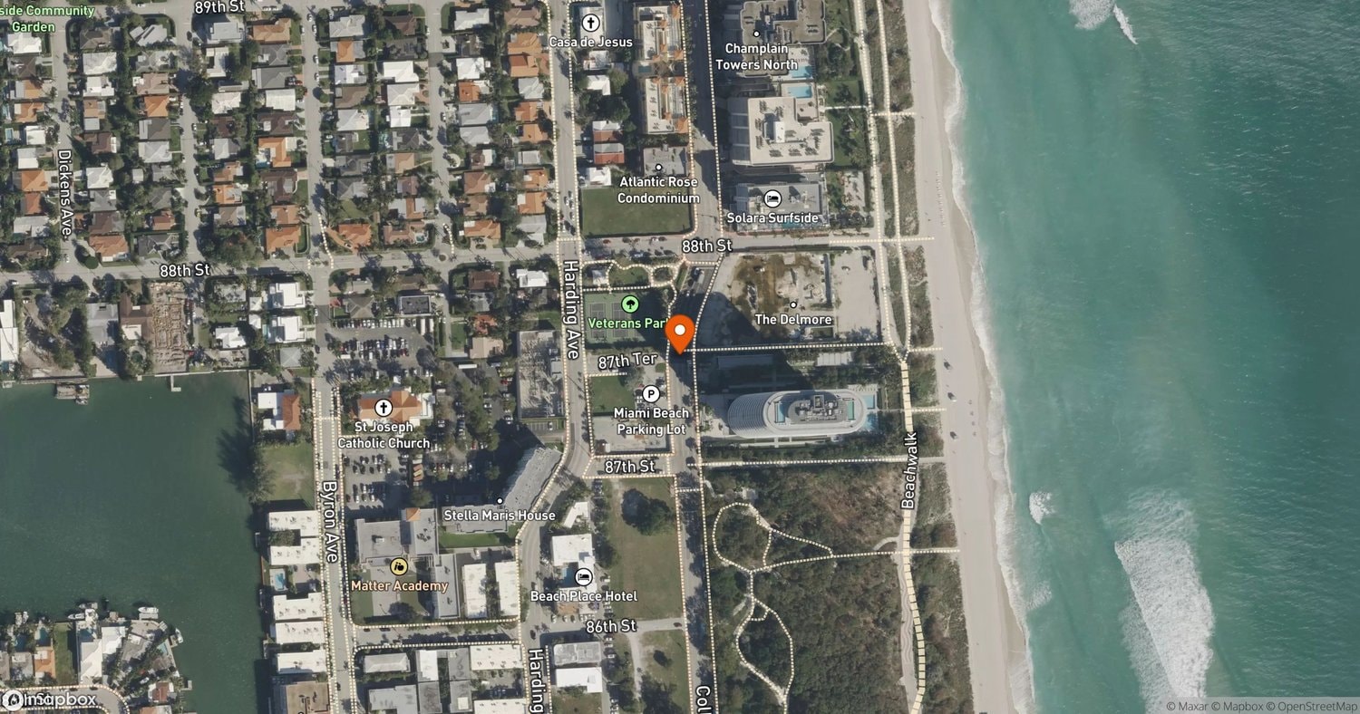 Site of Miami Beach 2026 Beachfront Management Plan at Miami Beach beachfront, Government Cut Inlet north to 87th Terrace, Miami Beach, FL