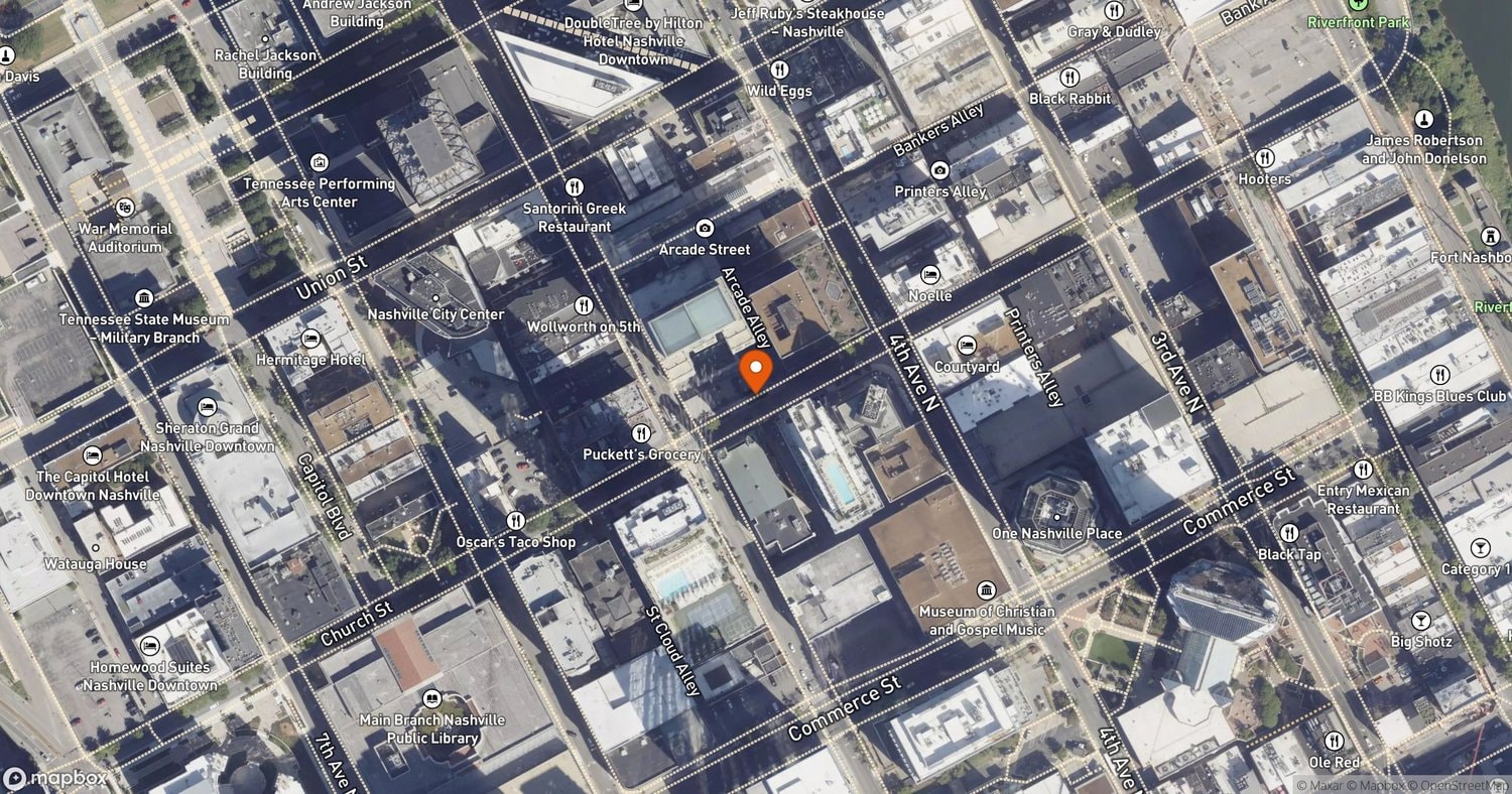 Site of Fifth Third Center Office-to-Hotel Conversion (Hilton LXR & Hilton Grand Vacations) at 424 Church Street, Nashville, TN