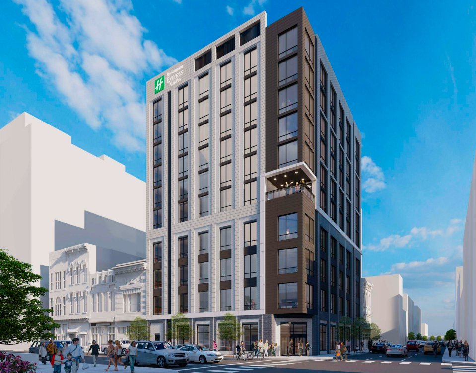Rendering of the approved Holiday Inn Express & Suites at 333 Union Street in downtown Nashville